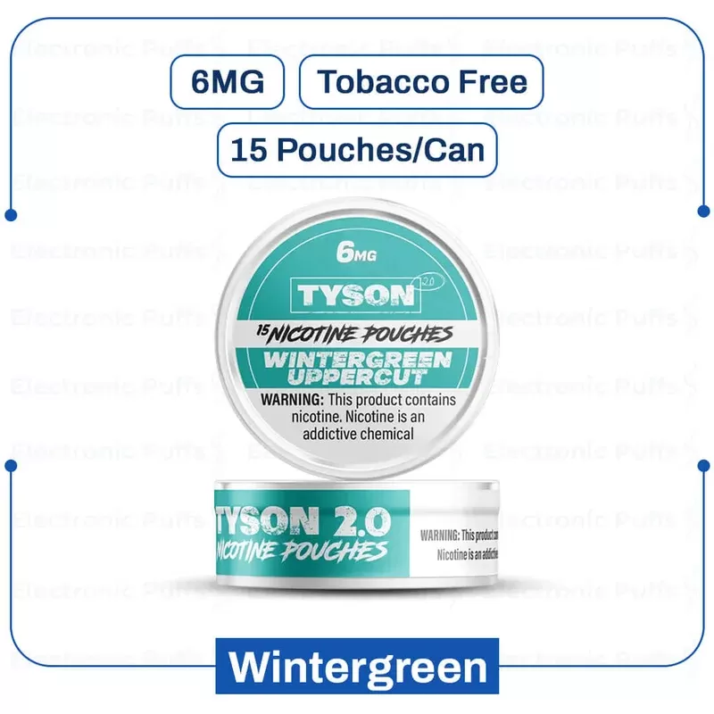 Buy Tyson 2 Wintergreen Nicotine Pouch 6mg| Electronicpuffs