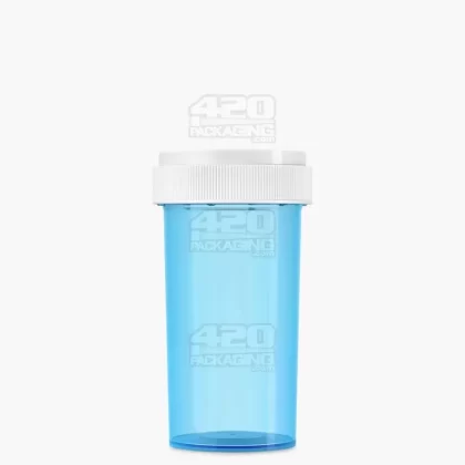 Child Resistant | Blue Reversible Cap Vials | 40dr – 10g – 150 Count