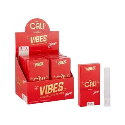 VIBES® | The CALI 3 Gram Pre-Rolled Tubes | 109mm – Hemp – 8 Count