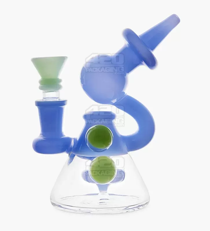 USA Glass | Microscope Mini Round Sidecar Water Pipe w/ Inline Perc