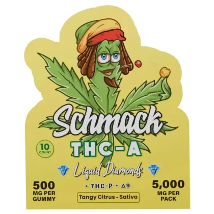 Schmack Liquid Diamonds THC-A Tangy Citrus Gummies – 10ct