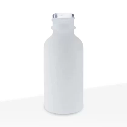Glass Bottle | Matte White Boston Round | 1oz – 18/400 – 180 Count