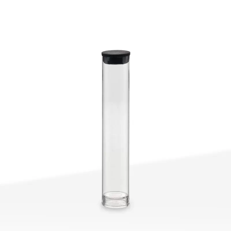 Cartridge Tube | Clear Vape Cartridge Tube with Black Cap