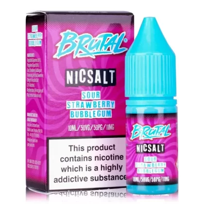 Sour Strawberry Bubblegum By Brutal Salt 10ml