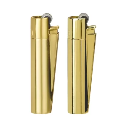 Clipper® Lighters | Metal Series – Gold | 12 Count