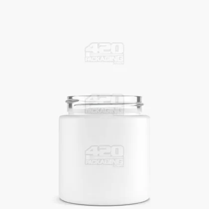 Straight Sided Matte White Glass Jars | 50mm – 3oz – 100 Count