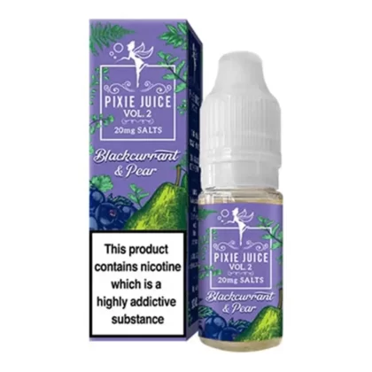 Blackcurrant and Pear 10ml Nic Salt By Pixie Juice Vol 2
