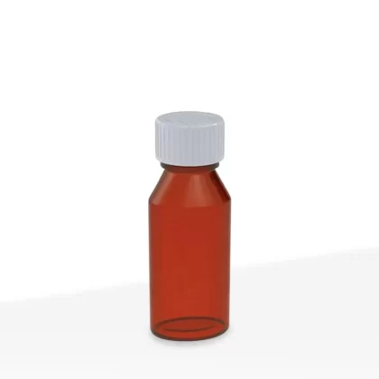 Child Resistant | Oval Bottles w/ Caps | Amber – 4oz – 120 Count