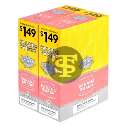 Swisher Sweets Cigarillos 1.49 Pre Priced 30 Pouches of 2 Banana Smash