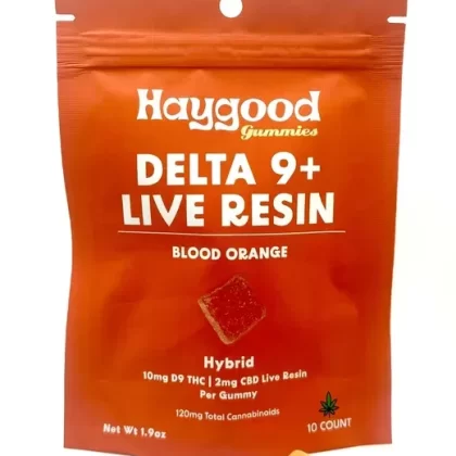 Haygood Farms D9 THC Live Resin Gummies – Hybrid – Blood Orange
