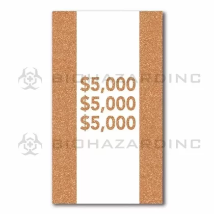 $5,000 Brown Currency Strap – 100 Bill Capacity | 1,000 Count