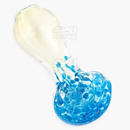 Frit & Gold Fumed Spoon Hand Pipe | 2.5in Long – Glass – Assorted
